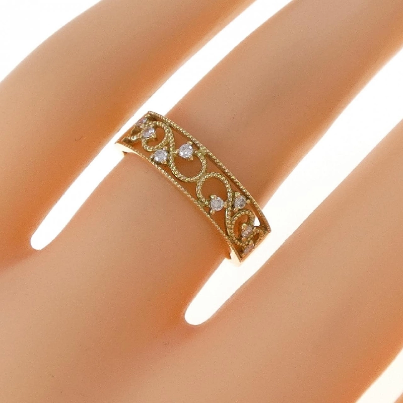 Nhẫn kim cương K18YG 0.10CT 666761