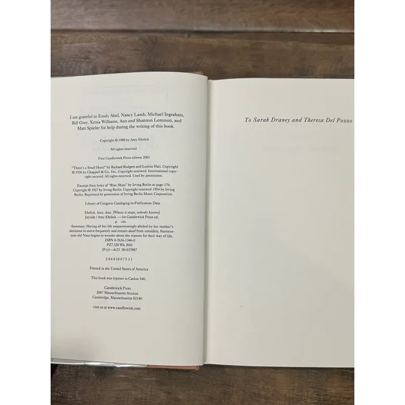 Joyride – Amy Ehrlich (Bìa cứng) 731644