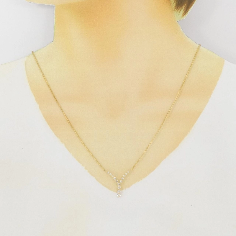 K18YG Dây chuyền kim cương 0.50CT - Hàng hiệu Authentic 862067