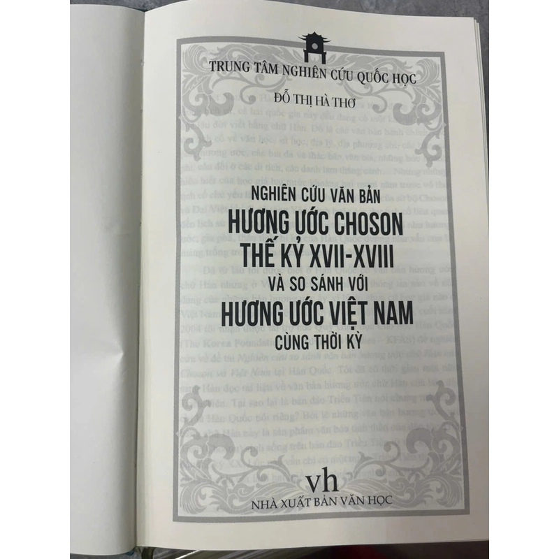 NGHIÊN CỨU VĂN BẢN HƯƠNG ƯỚC CHOSON THẾ KỶ XVII-XVIII VÀ SO SÁNH VỚI HƯƠNG ƯỚC VIỆT NAM 533926