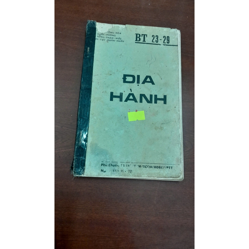 ĐỊA HÀNH - NXB: 1972 215644