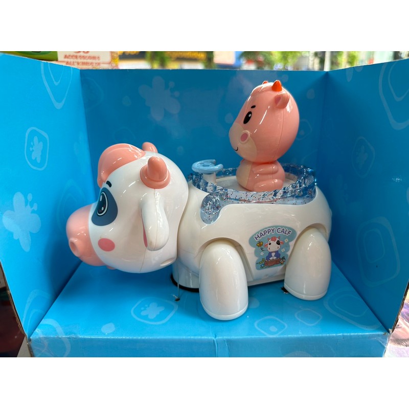 Đồ chơi con bò sữa chạy bằng pin có đèn và nhạc 1020 electric dairy little cow 191367