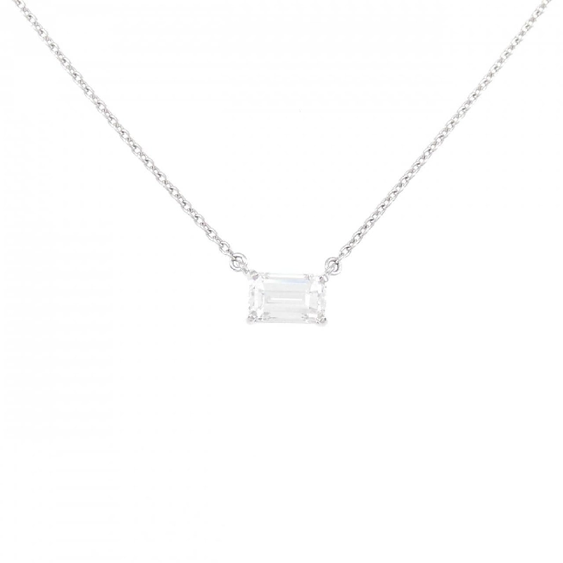 Dây chuyền kim cương PT900/PT850 0.492CT F VS1 cắt hình Emerald - Hàng hiệu Chính hãng 874577