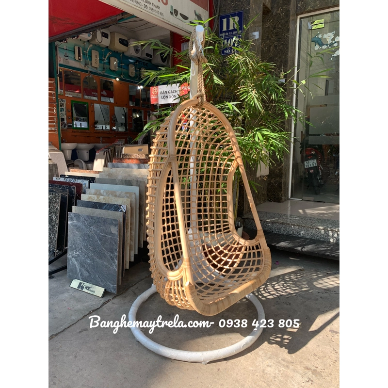 Ghế xích đu mây đan caro 463109