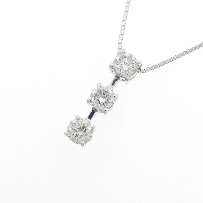 K18WG Dây chuyền kim cương ba viên 0.60CT - Hàng hiệu Chính hãng 860742