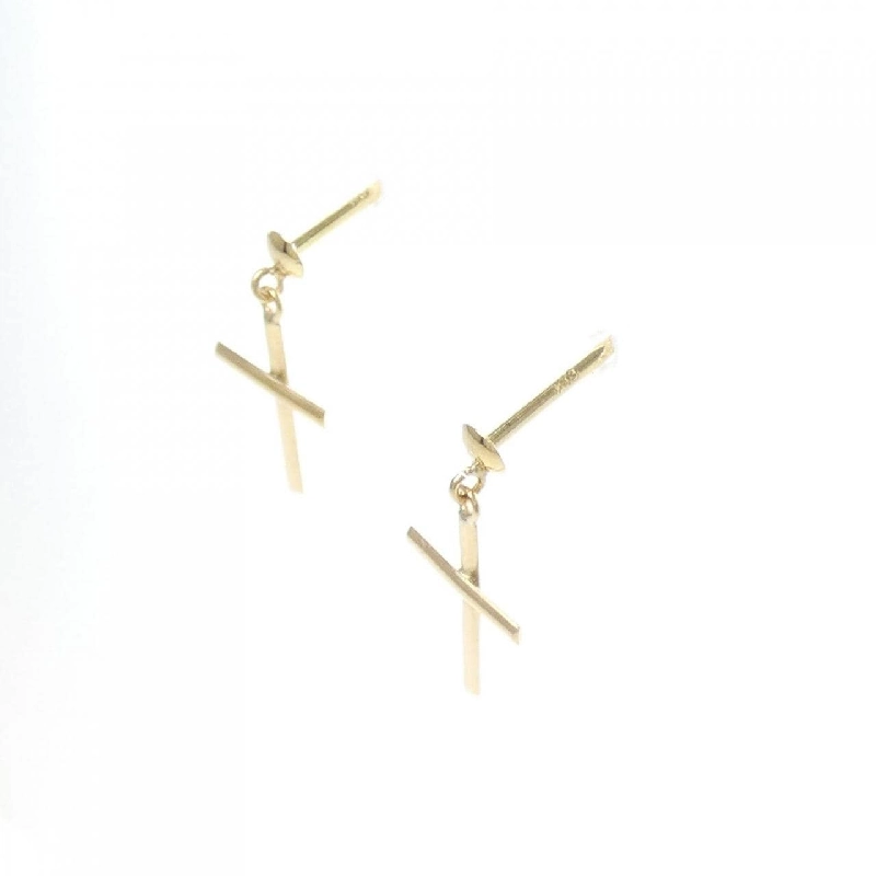 K18YG Khuyên tai hình chữ thập - Hàng hiệu Chính hãng 869755