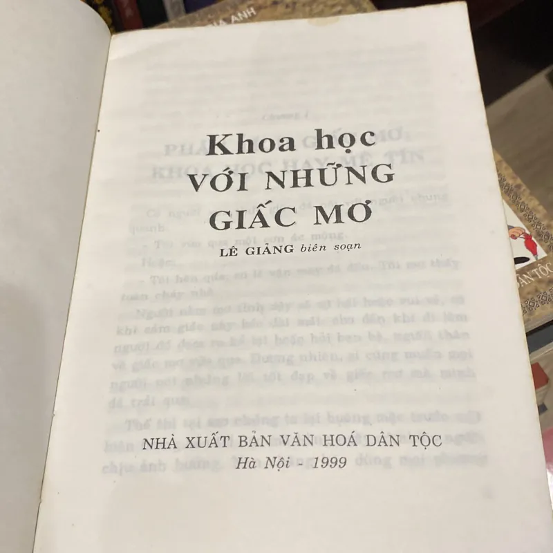 KHOA HỌC VỚI NHỮNG GIẤC MƠ (XB 1999) 698341