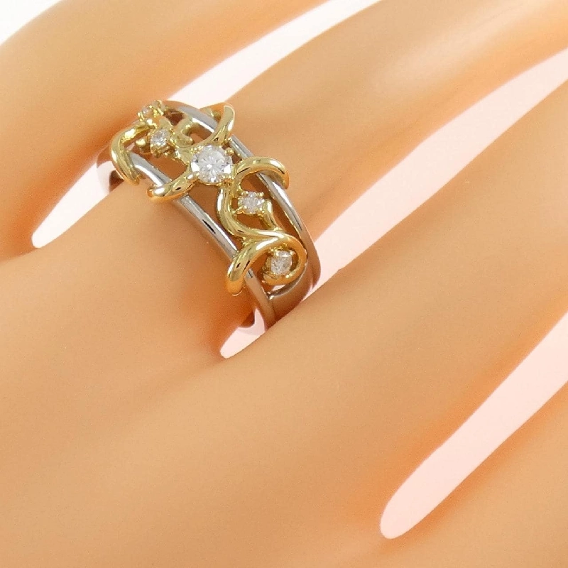 Nhẫn kim cương PT900/K18YG 0.20CT - Hàng hiệu Authentic 847800