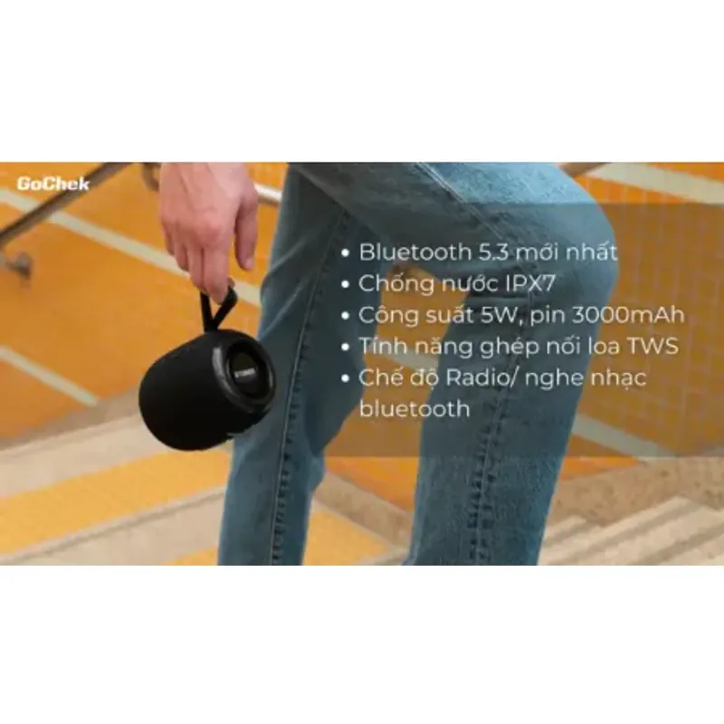 Loa Bluetooth Gochek Stomix C8, bluetooth 5.3, chống nước IPX7, tặng tai nghe bluetooth 974878