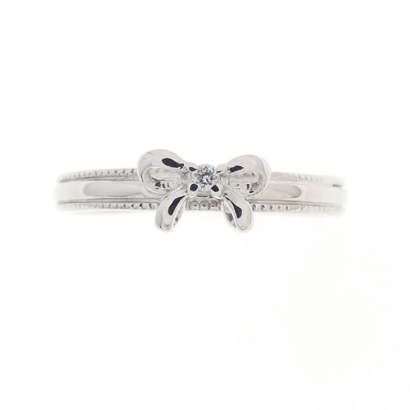 Nhẫn kim cương K18WG hình ruy băng 0.01CT 670586