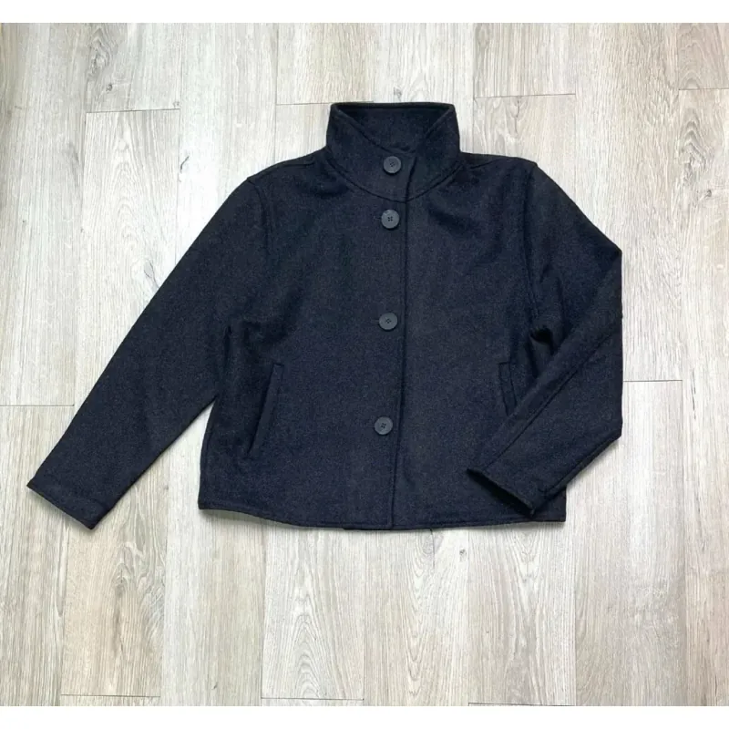 Áo dạ Hàn Mongdol ĐEN dày dặn đứng form lịch sự 702720