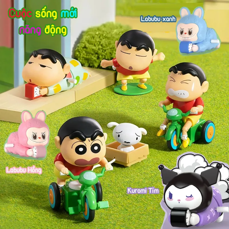 Đồ chơi Chibi độc lạ, bò trên đất, đạp xe vui vẻ, quà tặng cute cho bé iu nhà bạn 696252
