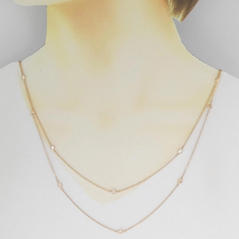 K18PG Dây chuyền kim cương 0.90CT - Hàng hiệu Chính hãng 850845