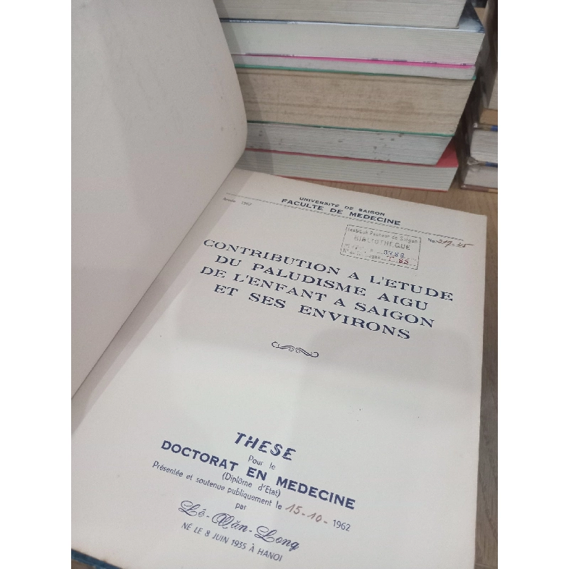 Contribution à l'étude du paludisme aigu de l'enfant à Saigon et ses environs - Lê Văn Long 738530