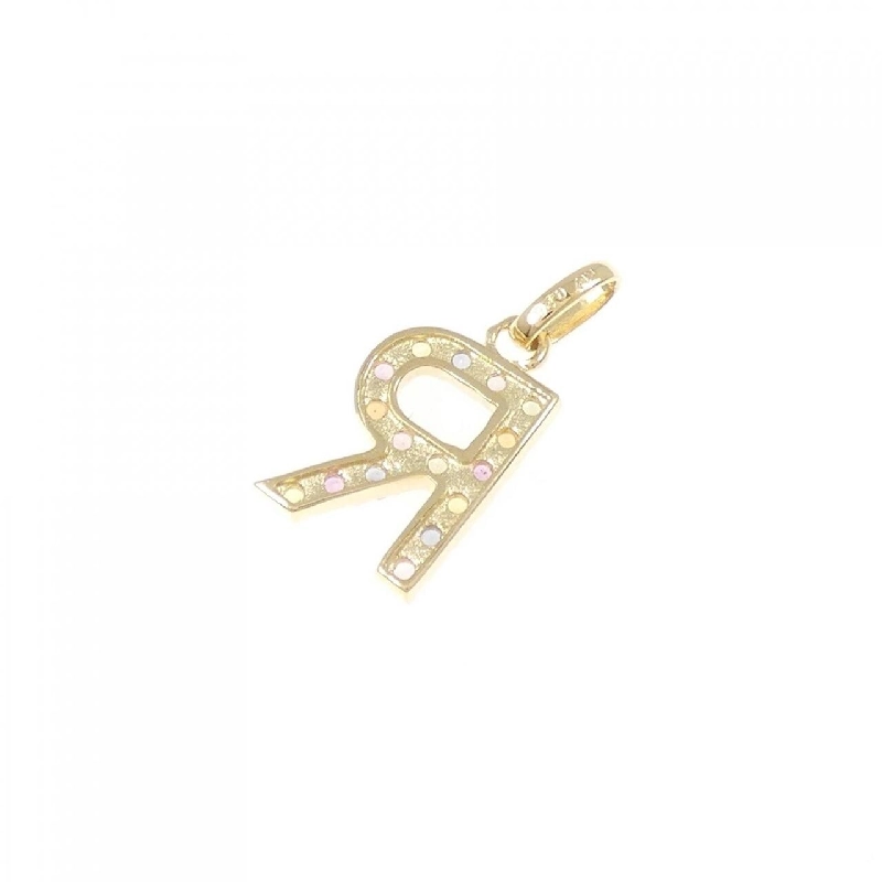 K18YG Chữ cái R Mặt dây chuyền Sapphire 0.26CT - Hàng hiệu Chính hãng 865567