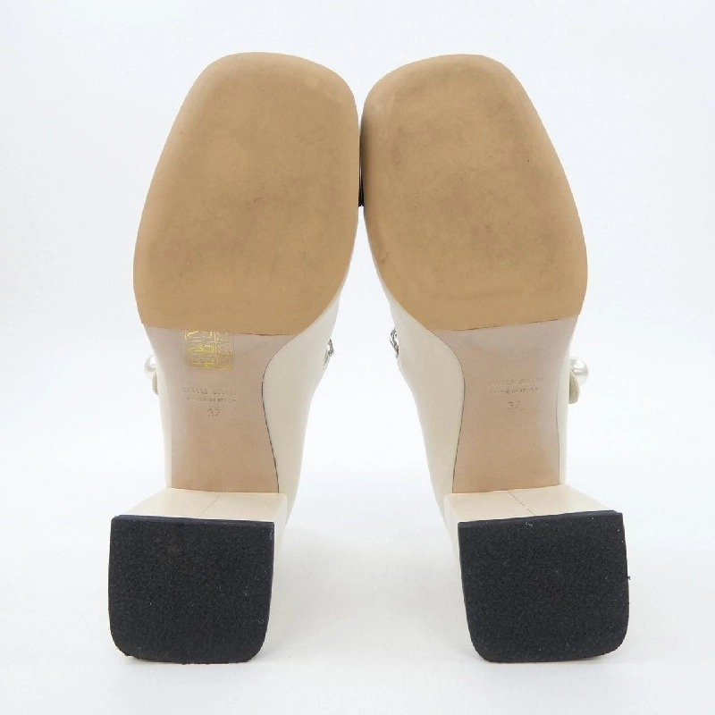 Giày cao gót MIU MIU với dây xích kim loại 5I248D 657495