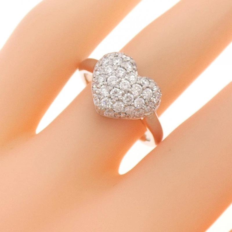Nhẫn kim cương hình trái tim PT900 Pavé 0.94CT - Hàng hiệu Authentic 849074