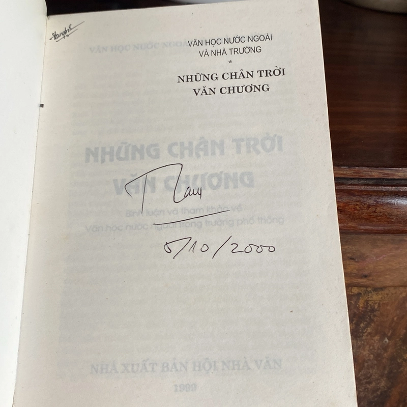 NHỮNG CHÂN TRỜI VĂN CHƯƠNG (XB 1999) 493294
