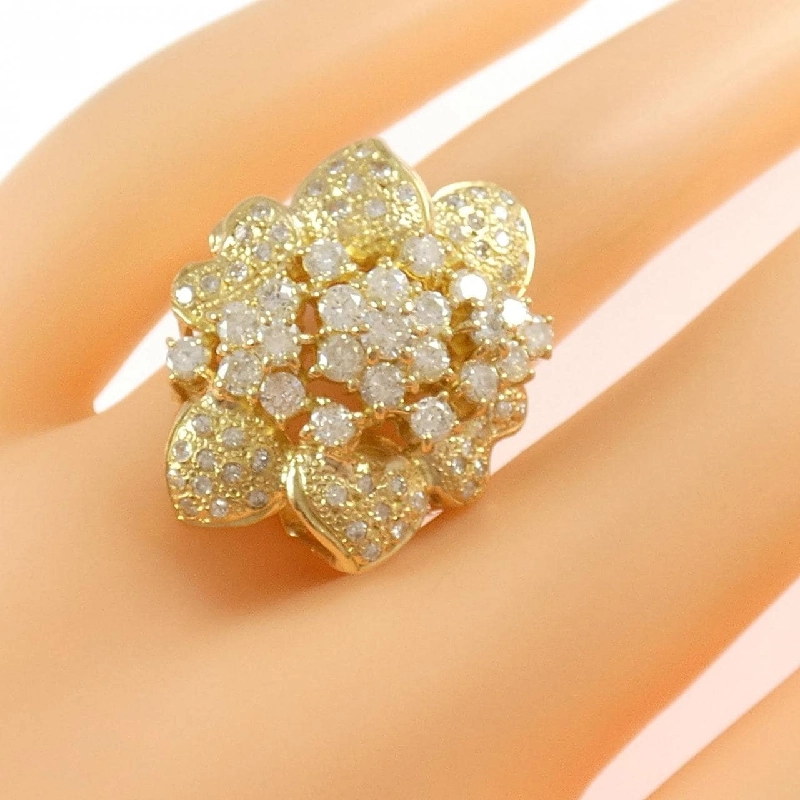 Nhẫn kim cương hoa K18YG 1.64CT - Hàng hiệu Authentic 847934