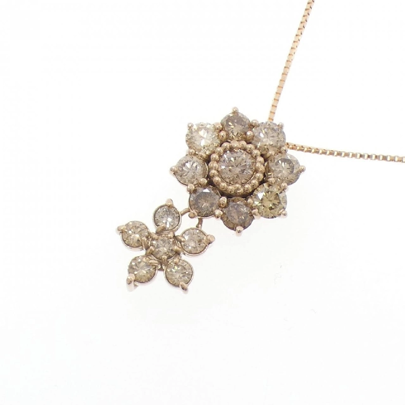 K18PG Hoa Kim Cương Dây Chuyền 2.00CT - Hàng hiệu Chính hãng 858431