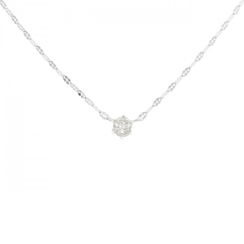 K18WG Solitaire Diamond Necklace 0.305CT - Hàng hiệu Authentic 856515