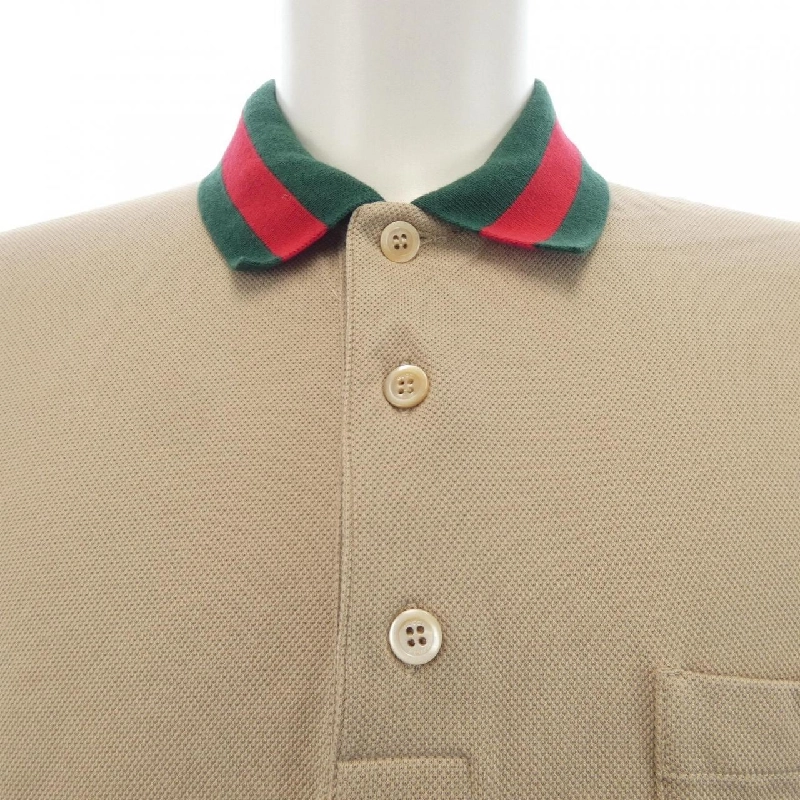 Áo polo cotton pique có cổ sọc web GUCCI 701735 XJELJ - Hàng hiệu Authentic 888639