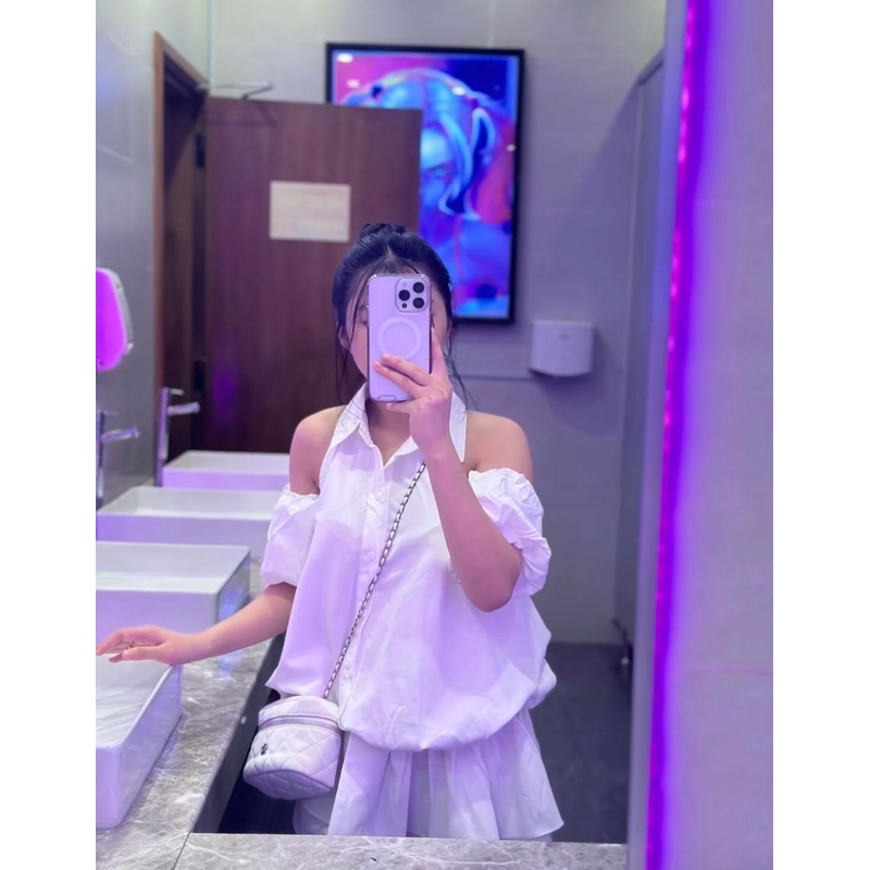 Váy sơ mi liền bo eo ( Tay rời ) 477691