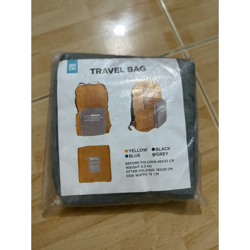 CÒN CÁI BALO MỚI MÀU XÁM 100% GẤP GỌN ĐƯỢC, DU LỊCH ĐI HỌC 463048