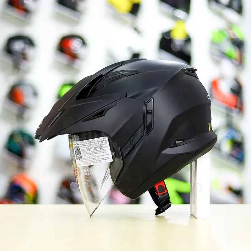 Nón bảo hiểm Mũ bảo hiểm Zeus 613B 3/4 – 2 kính, mái che rời, chính hãng 736595