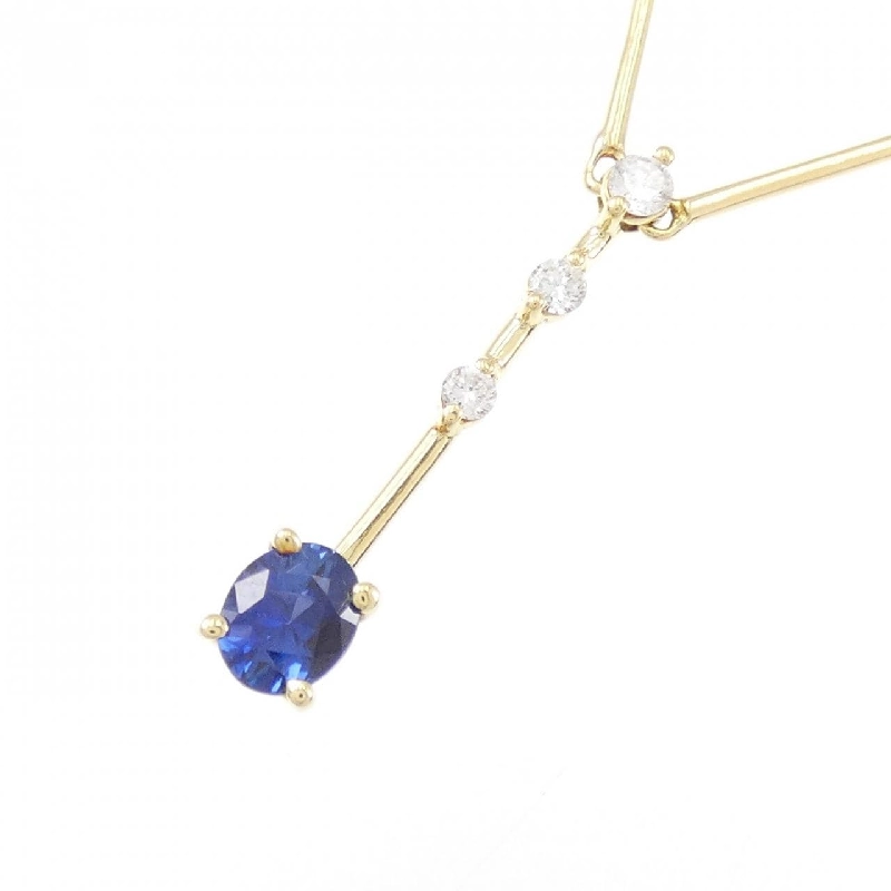 K18YG Sapphire Necklace 0.48CT - Hàng hiệu Authentic 859070