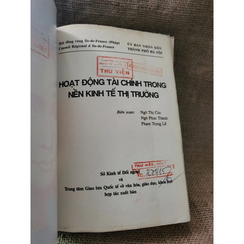 HOẠT ĐỘNG TÀI CHÍNH TRONG NỀN KINH TẾ THỊ TRƯỜNG, XB 1995 291963