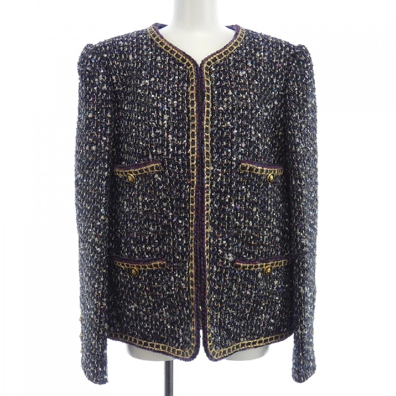 Jacket không cổ CHANEL METIERS D'ART LOOK14 P71092V62285 630364