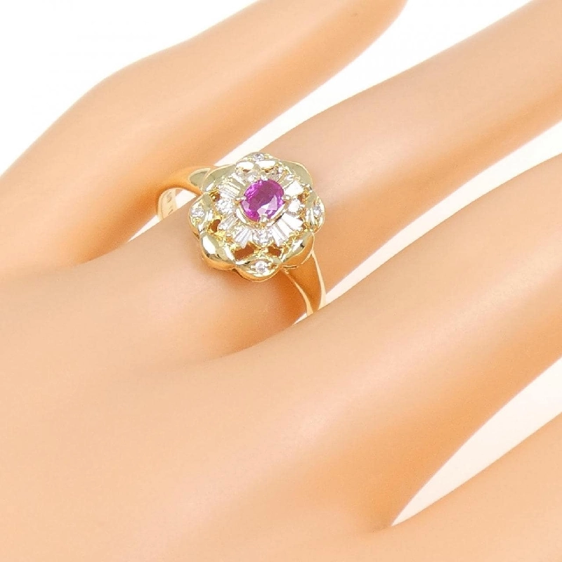 Nhẫn Ruby K18YG - Hàng hiệu Chính hãng 848909