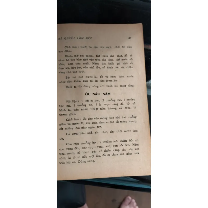 Sách xưa Bí quyết làm bếp_Bà Hạnh Loan_ Hiếm còn sót lại 797719