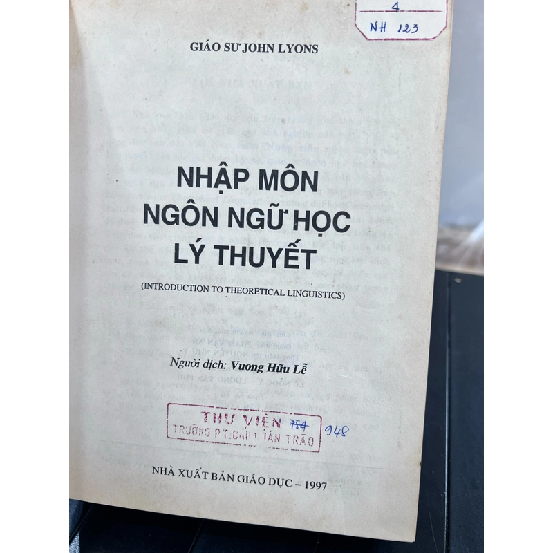 Nhập môn ngôn ngữ học lý thuyết 302361