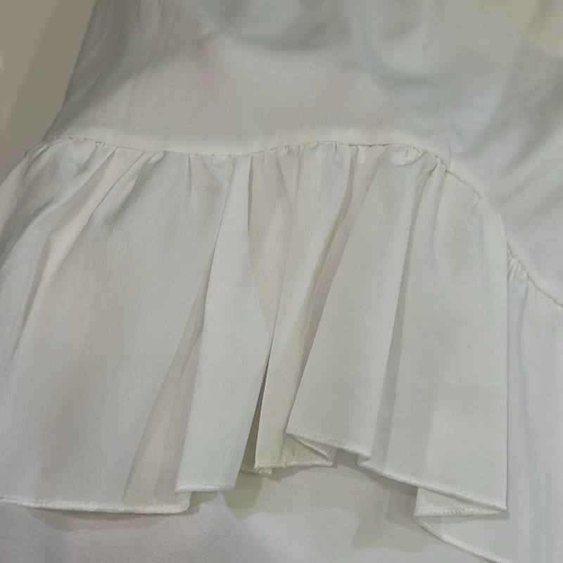 Chân váy midi trắng hai tầng bèo 508986