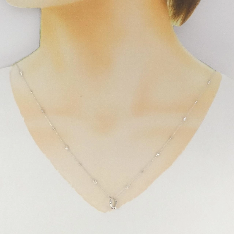 PT900/K18WG Tourmaline Necklace - Hàng hiệu Authentic 860643