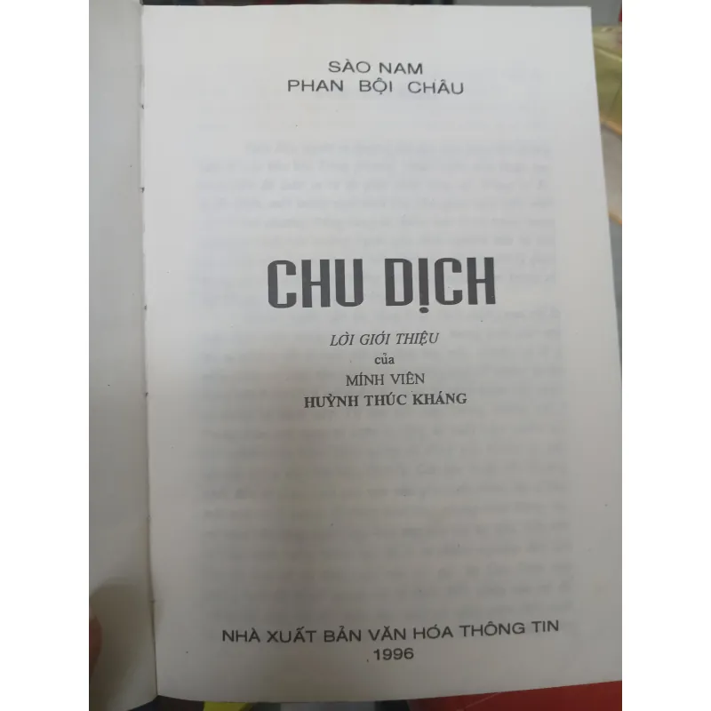 CHU DỊCH - SÀO NAM PHAN BỘI CHÂU 777077