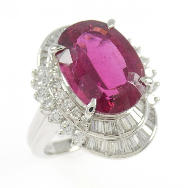 Nhẫn tourmaline rubelite PT900 5.912CT - Hàng hiệu Authentic 851449