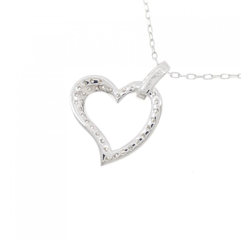 K18WG Dây chuyền hình trái tim kim cương 0.20CT - Hàng hiệu Authentic 860285