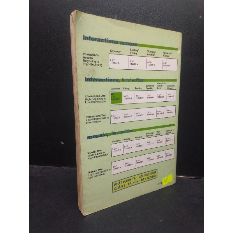 A communicative grammar - Interactions one 2001 mới 60% ố bẩn có viết HCM2504 chuyên môn ngoại ngữ 914019