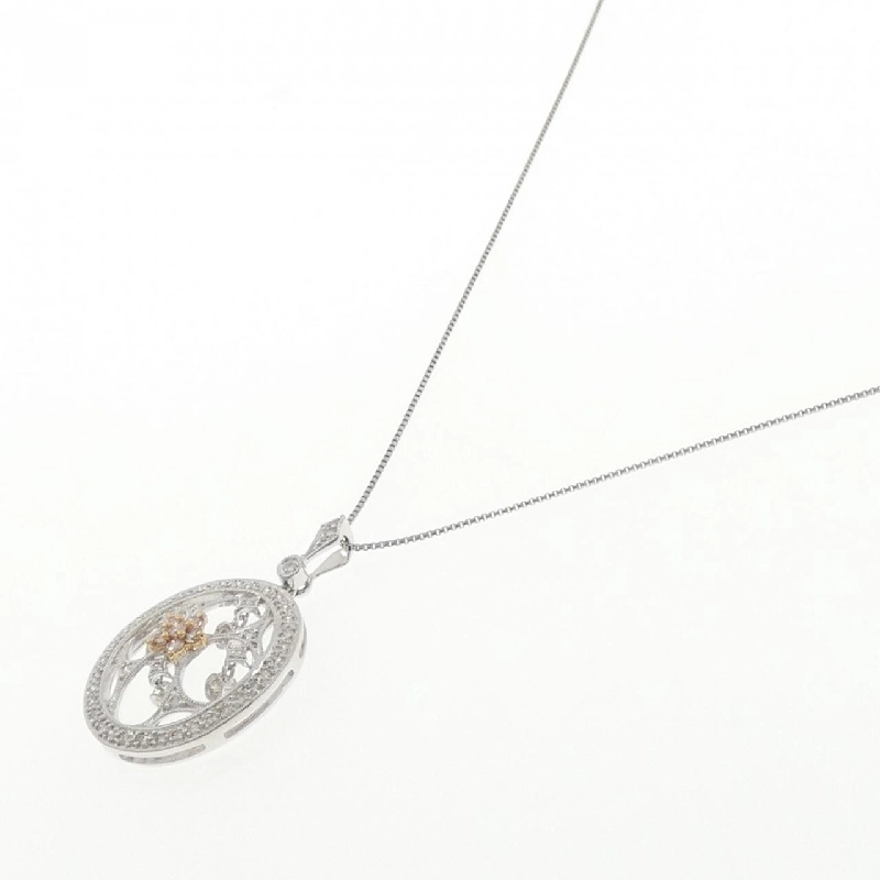 K18WG/K18YG Hoa hồng kim cương dây chuyền 0.15CT - Hàng hiệu Authentic 858329