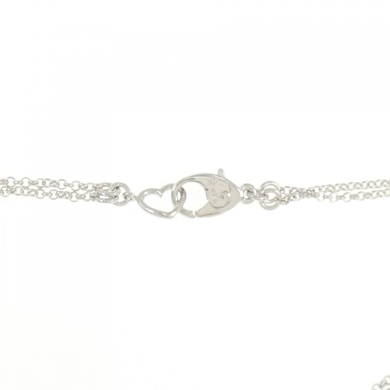 Ponte Vecchio Heart × Cross Diamond Bracelet 0.12CT 666550