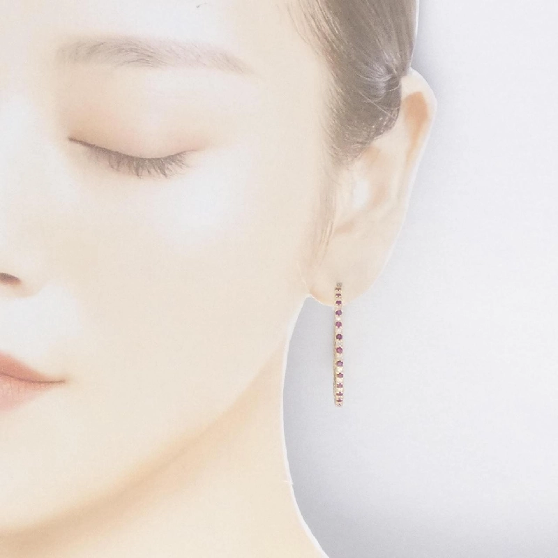 K18YG Bông tai Ruby 1.63CT - Hàng hiệu Chính hãng 870836