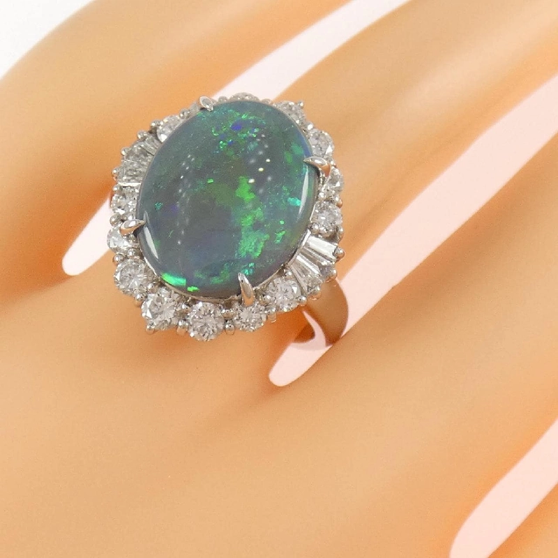 Nhẫn Opal Đen PT900 5.44CT - Hàng hiệu Chính hãng 850840