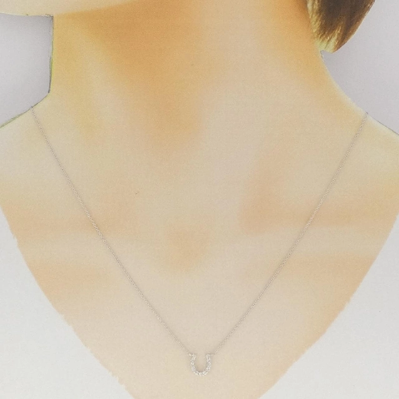 K18WG Mặt dây chuyền hình móng ngựa kim cương 0.11CT - Hàng hiệu Chính hãng 859963