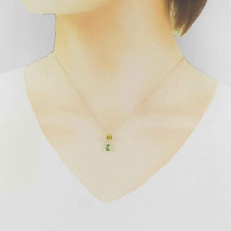 Dây chuyền ngọc garnet xanh GSTB 0.30CT - Hàng hiệu Authentic 839880