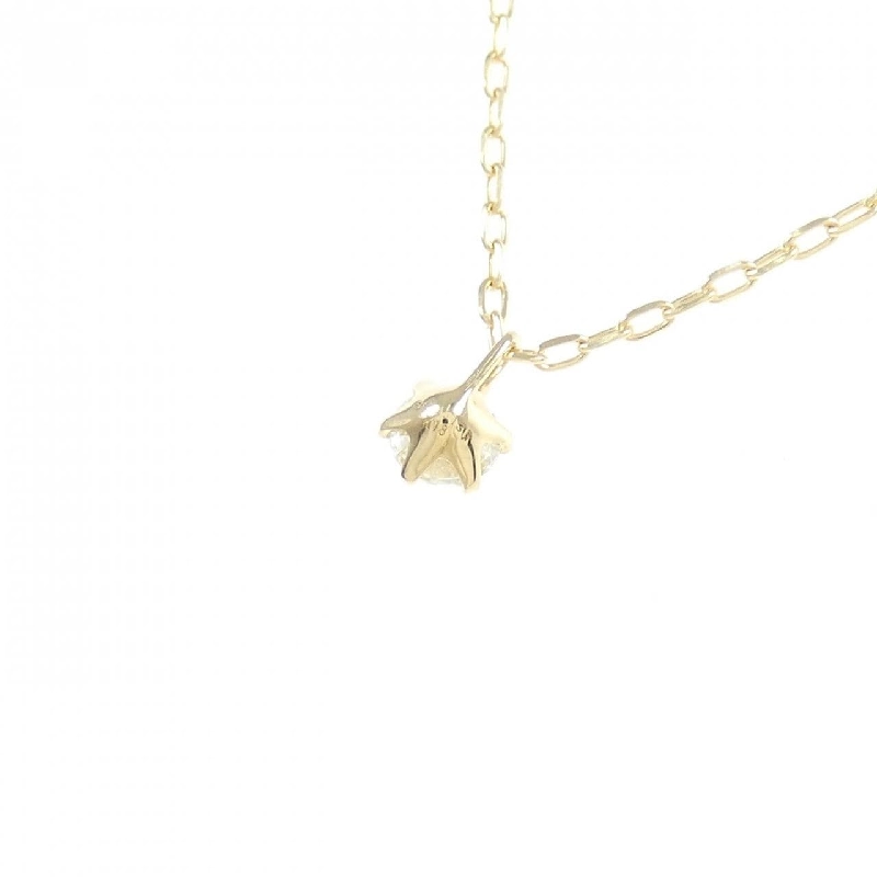 K18YG Solitaire Diamond Necklace - Hàng hiệu Authentic 861351