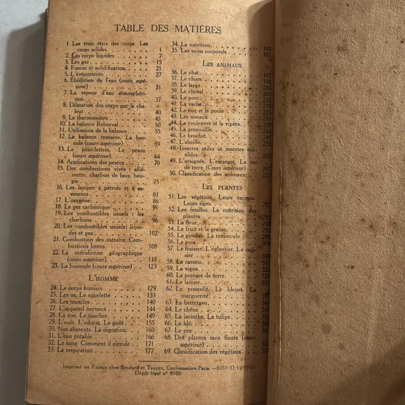 Le cons de choses - Cours Moyen & Cours Superieur -1948s 778181