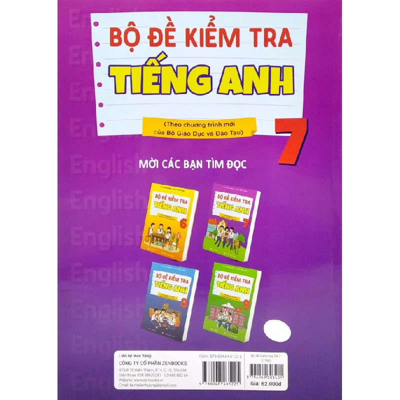 Bộ Đề Kiểm Tra Tiếng Anh 7 (Theo Chương Trình Mới Của Bộ Giáo Dục Và Đào Tạo) - Mai Lan Hương, Phạm Văn Luận 288738